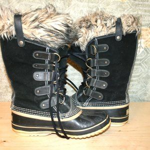 Sorel Black and Tan Winter Boots